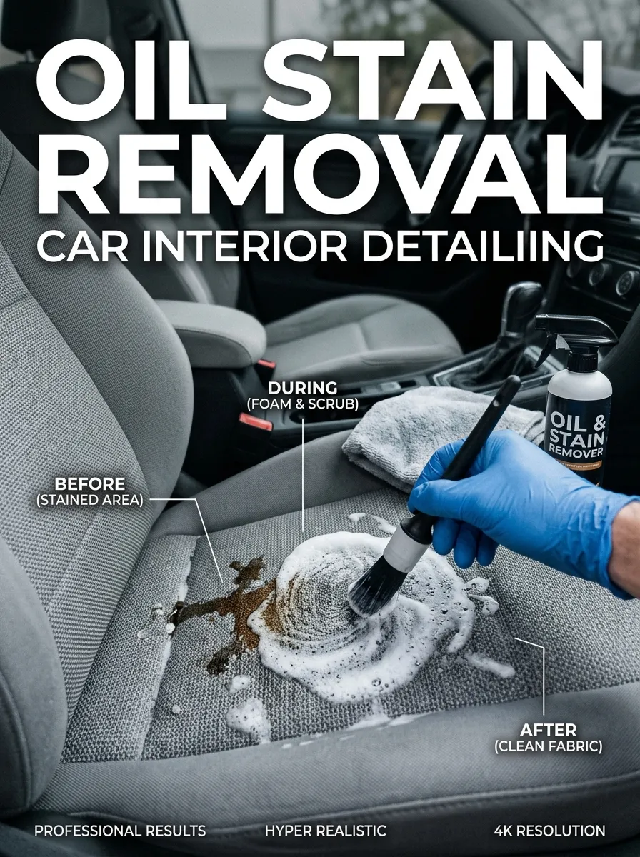 Oil Stain Removal Car Interior Detailing