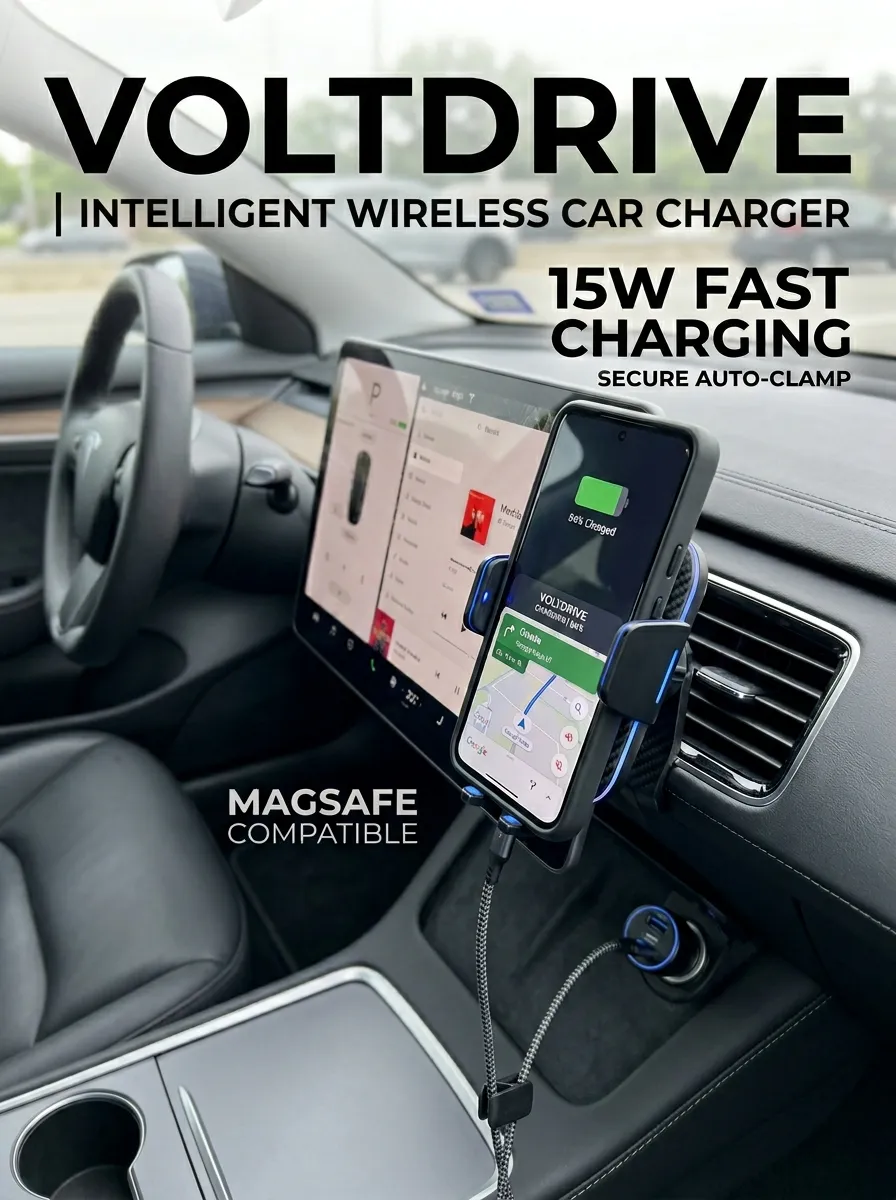 Phone Mount With Wireless Charging Interior Car