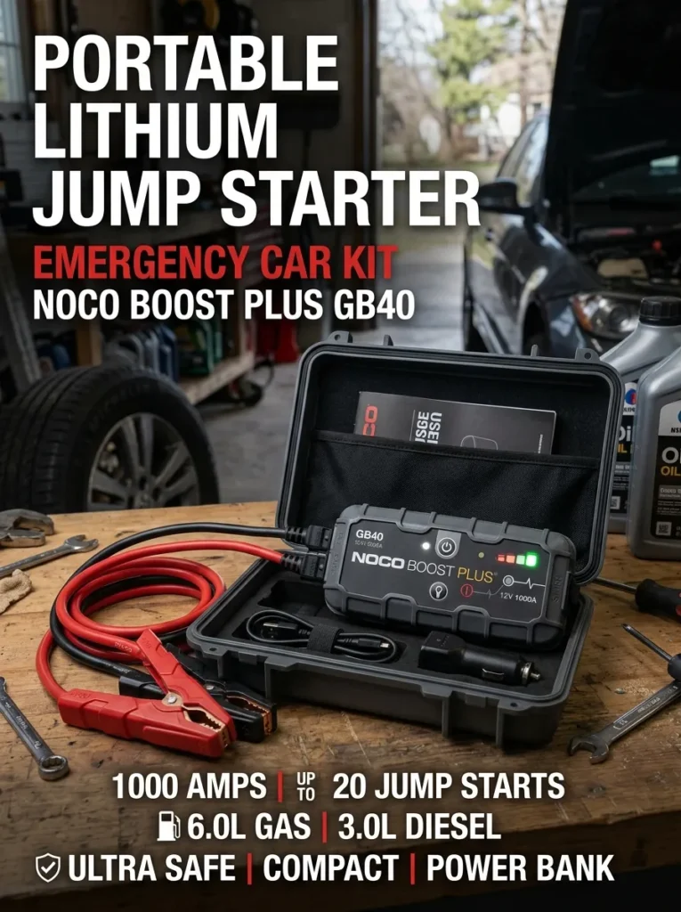 Portable Lithium Jump Starter Noco Boost Plus Gb40