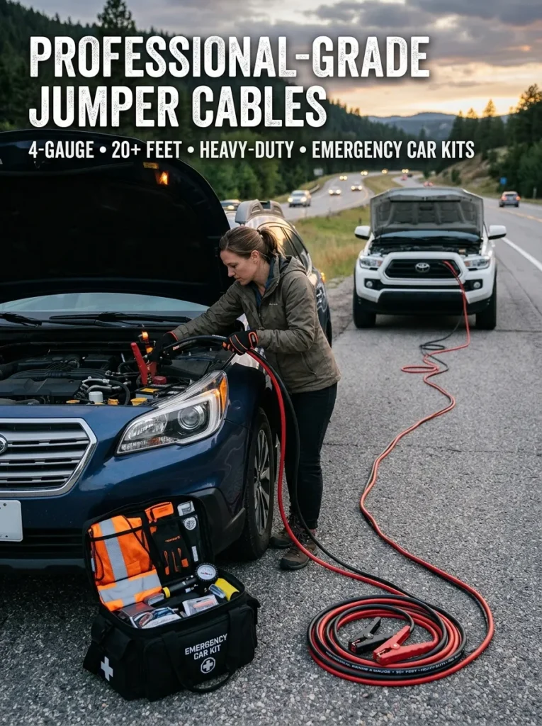 Professional Grade Jumper Cables 4 Gauge 20 Feet