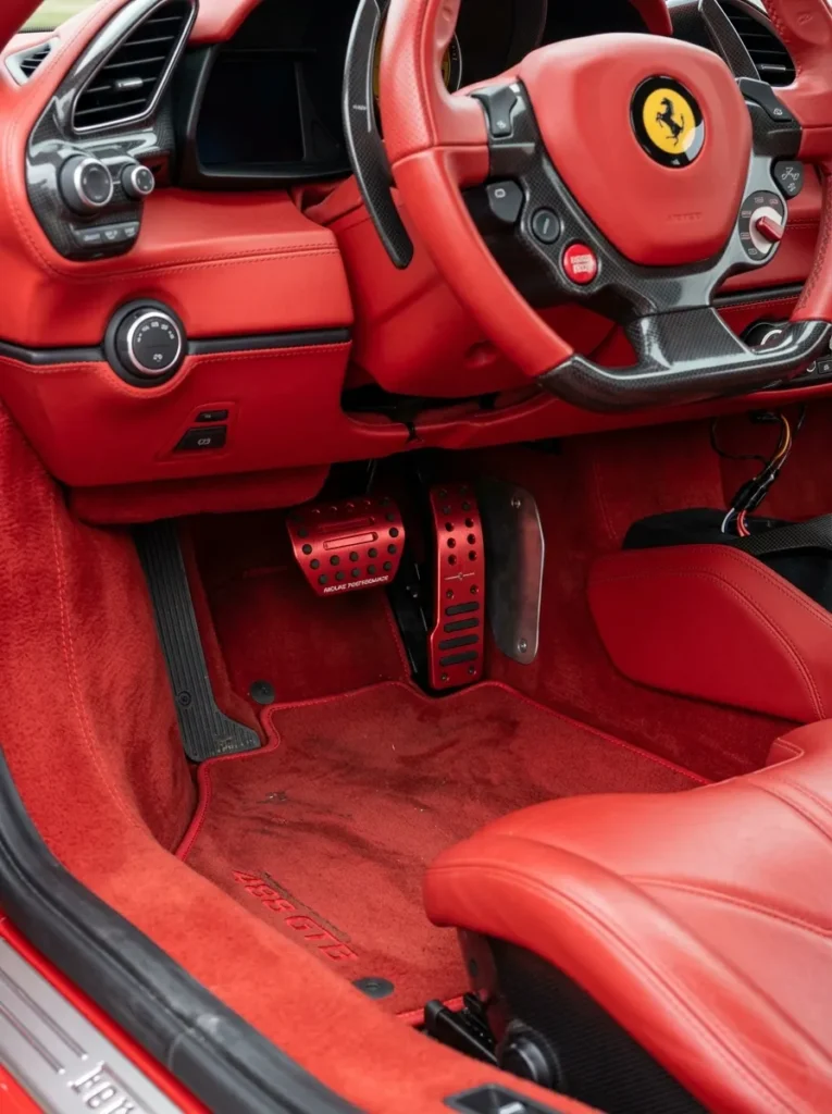 Red Aluminum Pedal Covers