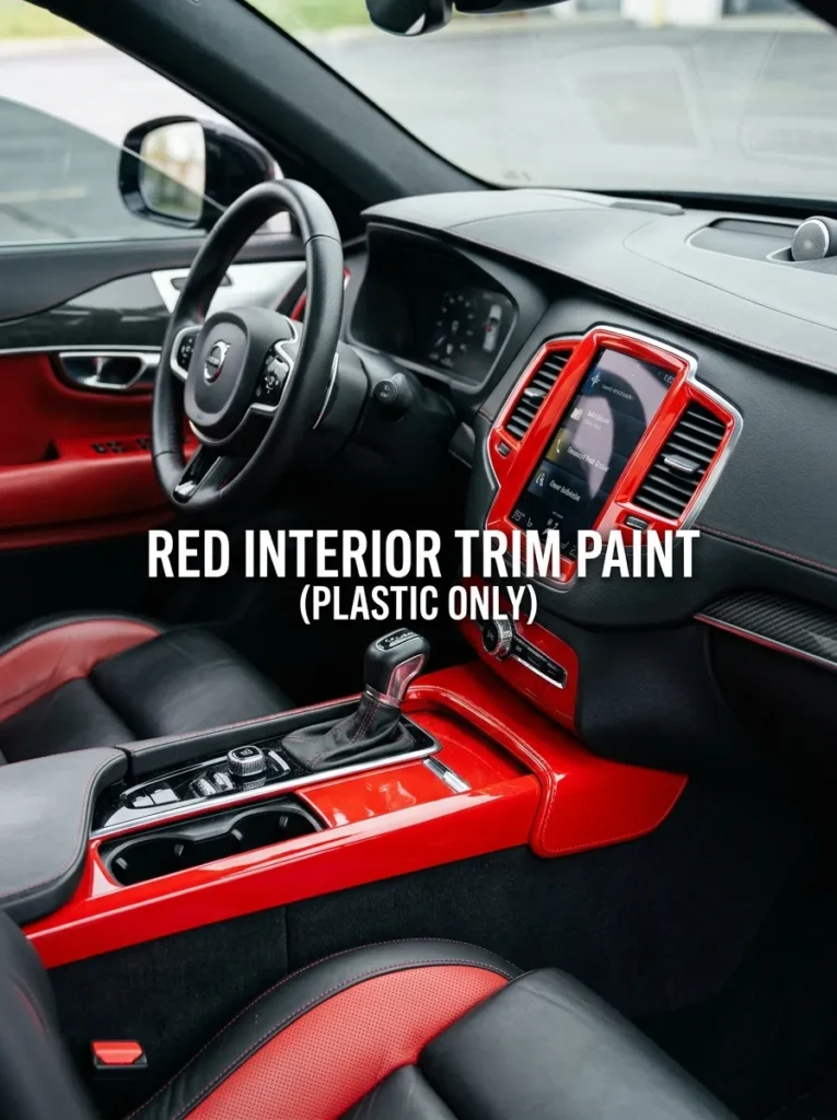 Red Interior Trim Paint Plastic Only