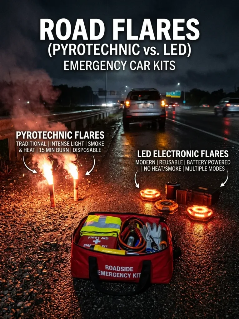 Road Flares Pyrotechnic Vs  Led