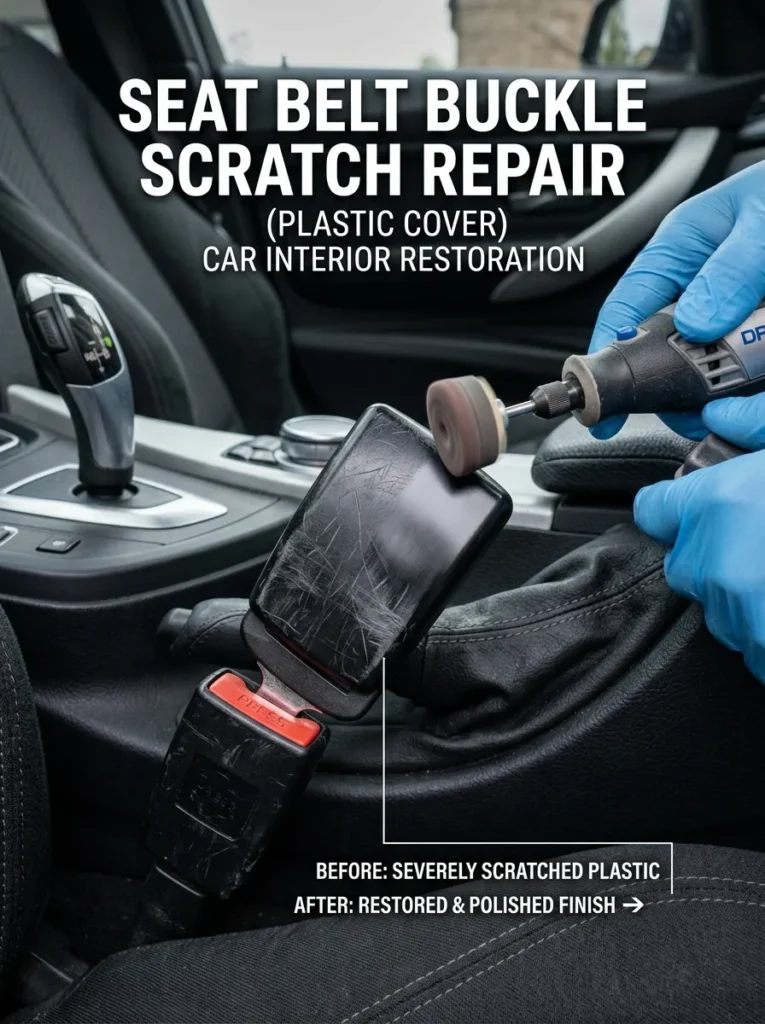 Seat Belt Buckle Scratch Repair Plastic Cover