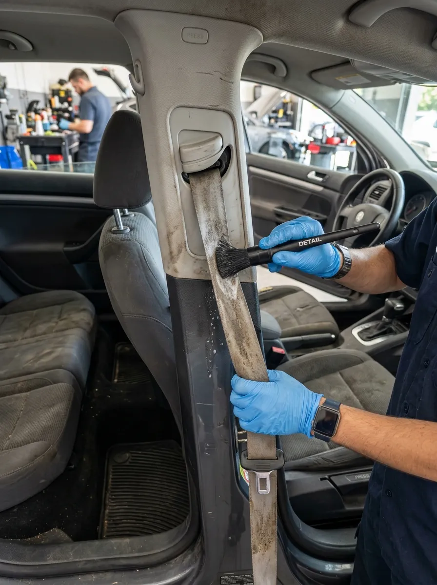 Seat Belt Cleaning Car Interior Detailing Near Me