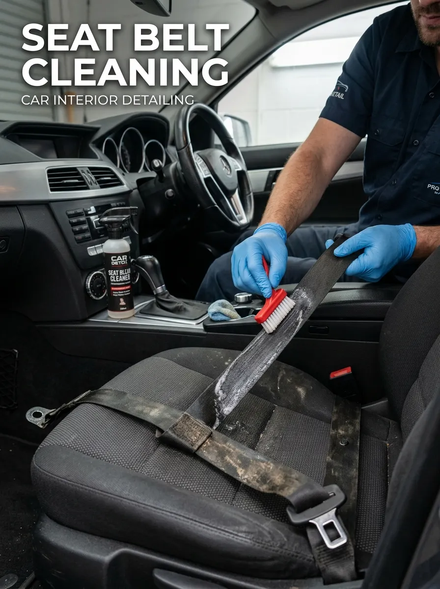 Seat Belt Cleaning Car Interior Detailing