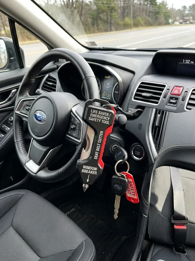 Seat Belt Cutter Window Breaker Safety Keychain