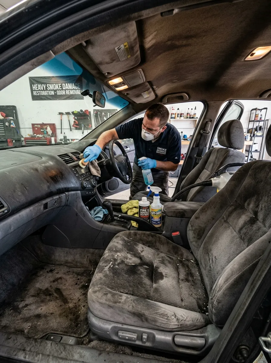 Smoke Damage Restoration Heavy Interior Car Wash Near Me