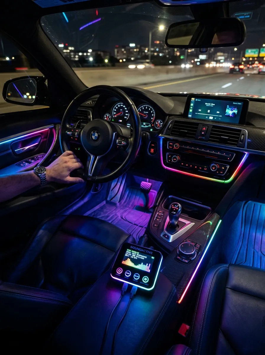 Soundactive Sync Led Controller Generic Strip Car Interior Lights
