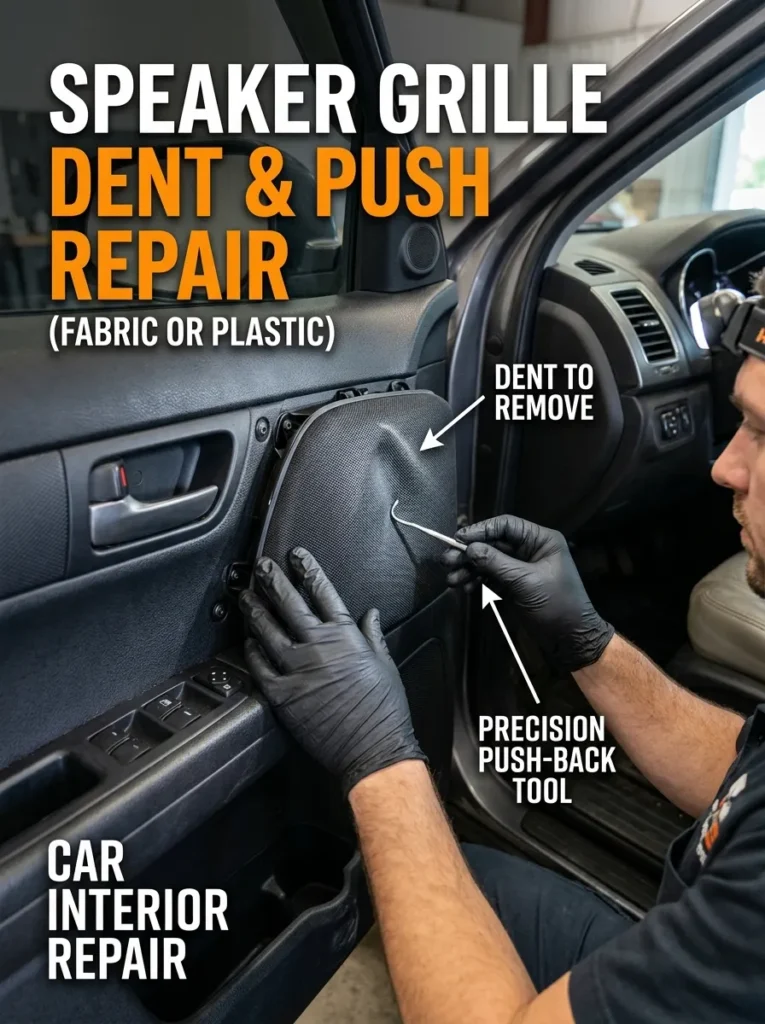 Speaker Grille Dent Push Repair Fabric Or Plastic