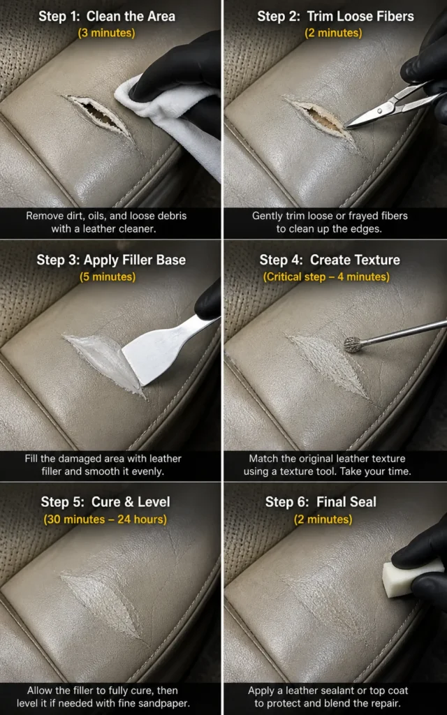 Step By Step     Fix A Torn Leather Seat Most Searched