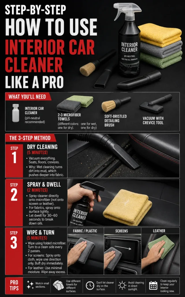 Step By Step     How To Use Interior Car Cleaner Like A Pro Interior Car Cleaner