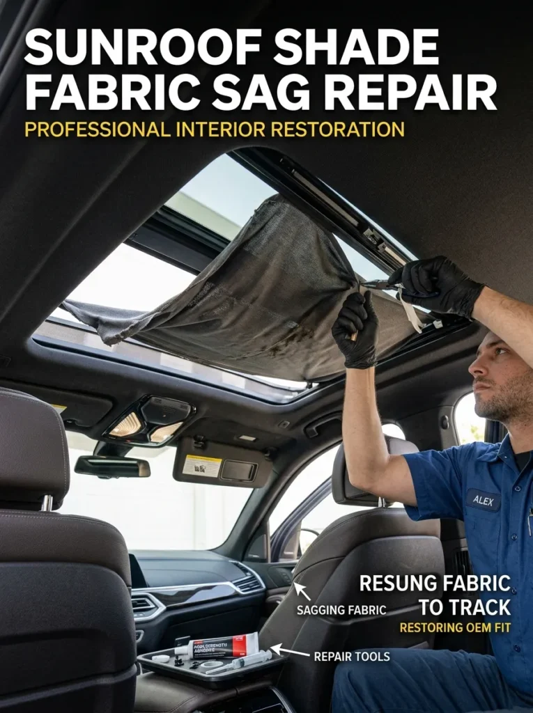 Sunroof Shade Fabric Sag Repair