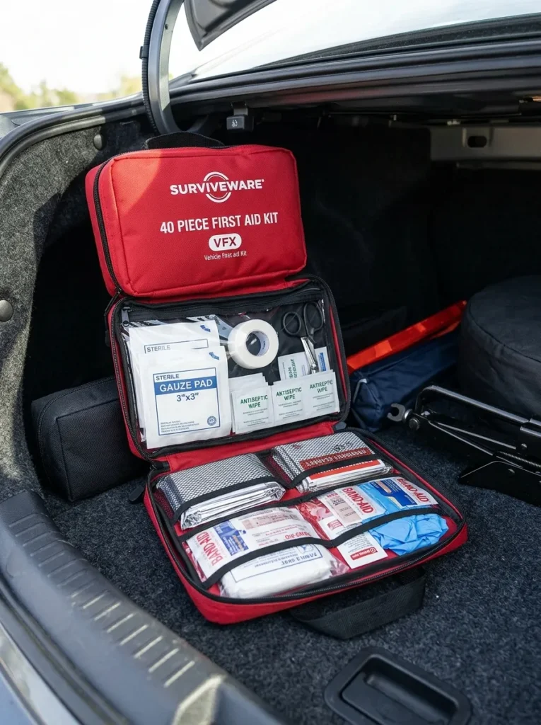 Surviveware 40 Piece First Aid Kit For Vehicles