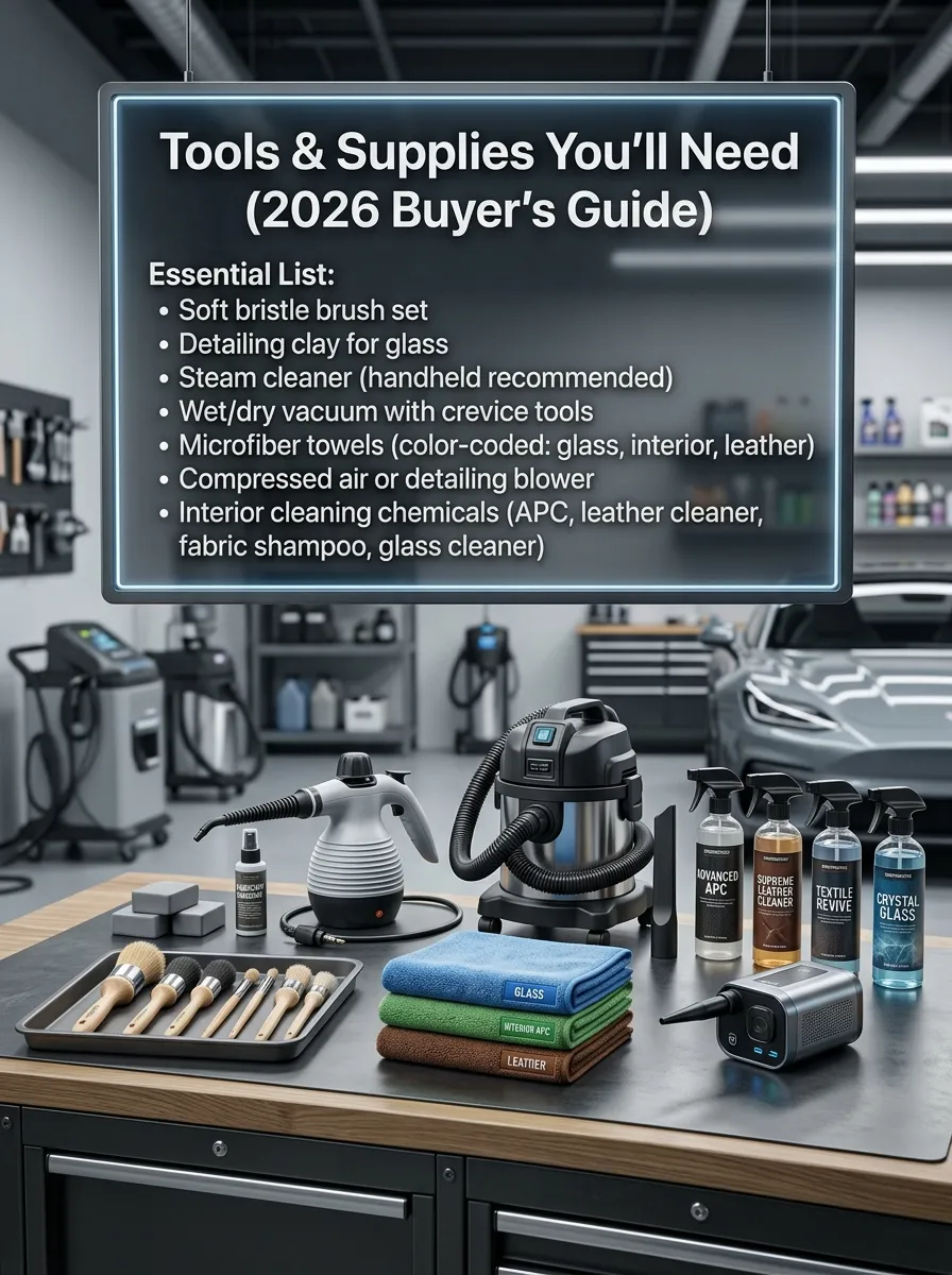 Tools Supplies Youll Need 2026 Buyers Guide Car Interior Detailing Buyers