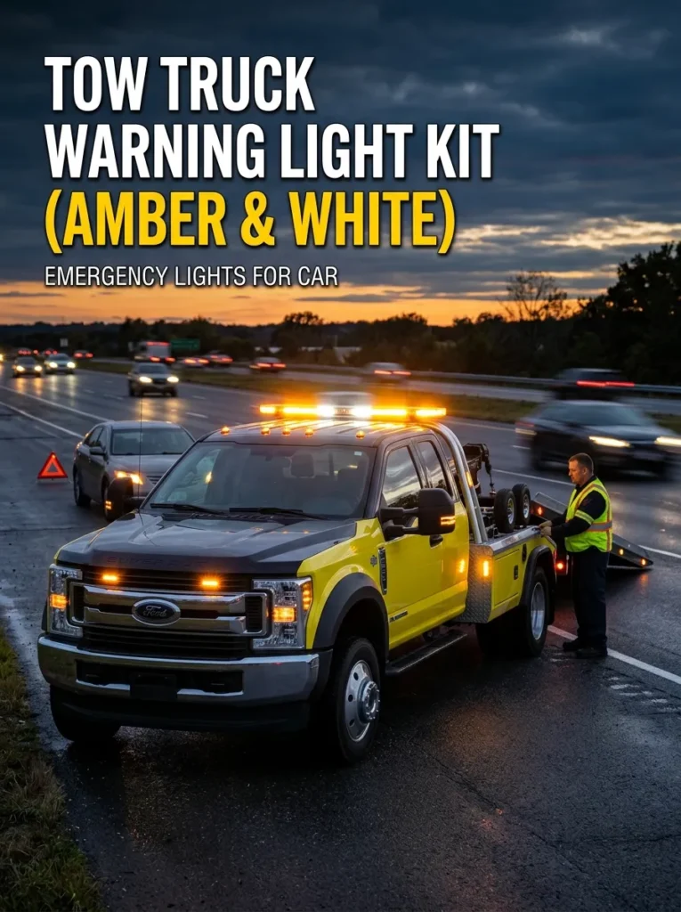 Tow Truck Warning Light Kit Amber White