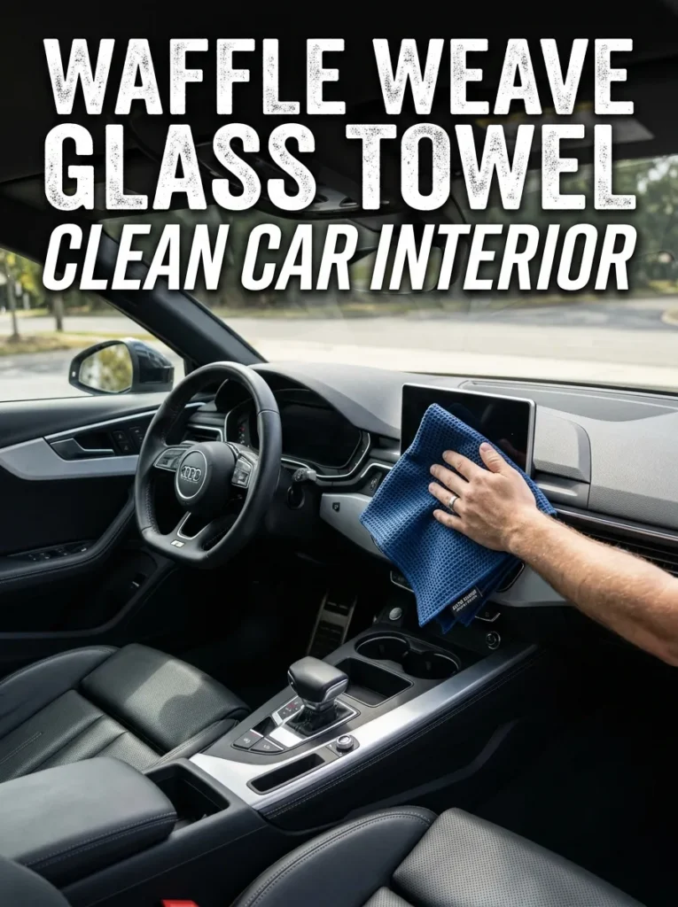 Waffle Weave Glass Towel