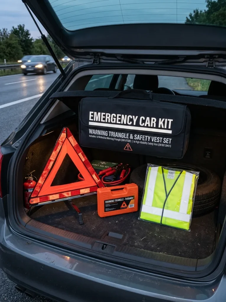 Warning Triangle Safety Vest Set