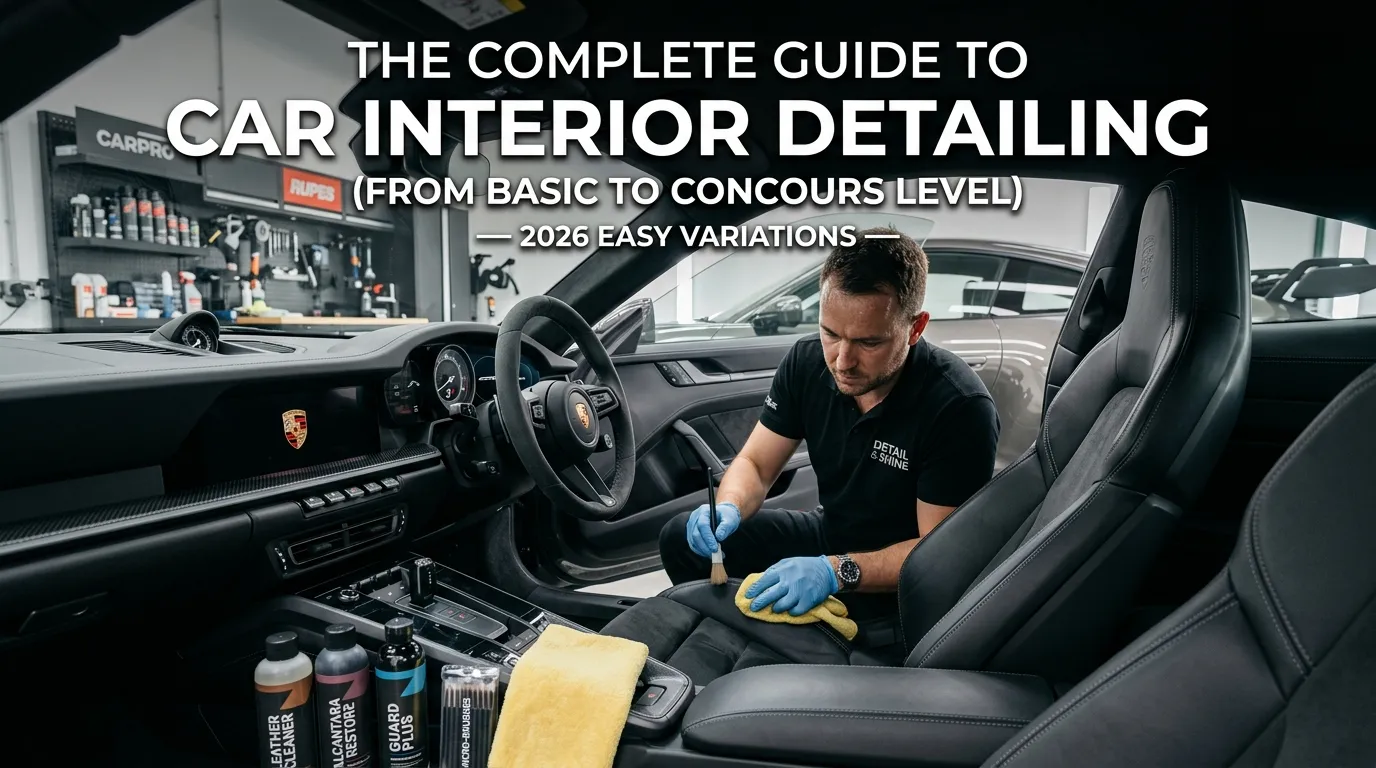 The Complete Guide to Car Interior Detailing (From Basic to Concours Level) – 2026 Easy Variations