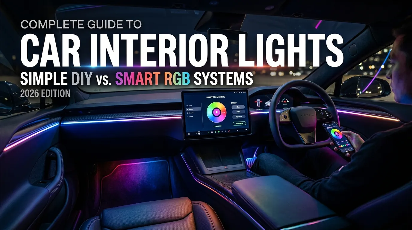 Complete Guide to Car Interior Lights 2026: Simple DIY vs. Smart RGB Systems